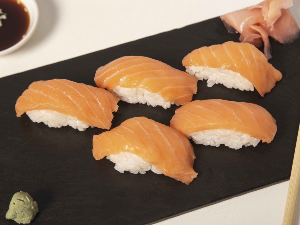 A platter of Nigiri Sushi, rooted from Edo and was formerly known as Edomae Sushi.
