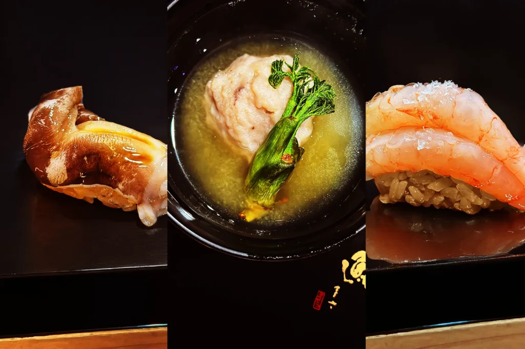 premium sushi and chawanmushi dish close-up at Sushi Masa by Ki-setsu Singapore Japanese cuisine